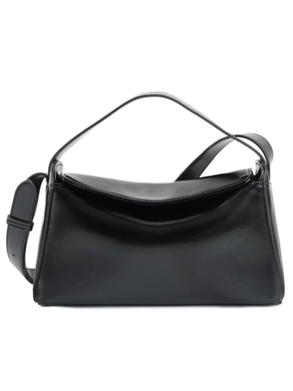 Vegan Leather Shoulder Bag Two-Way Carry Womens Purse